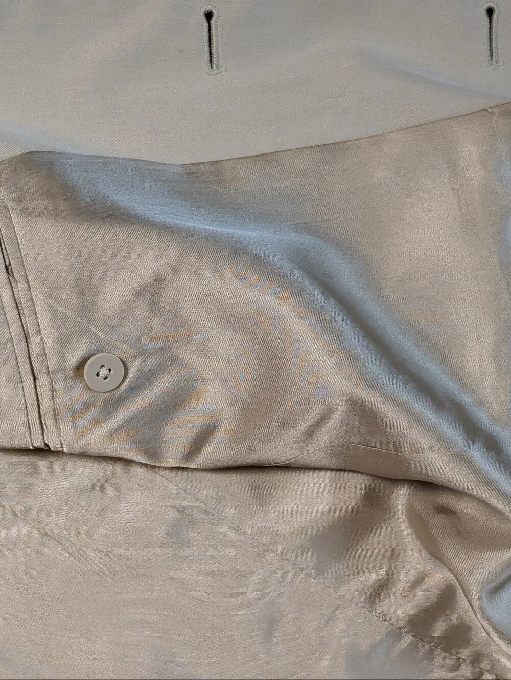 Geoffrey Beene Tan 100% Silk Sport Coat Jacket 3 Button